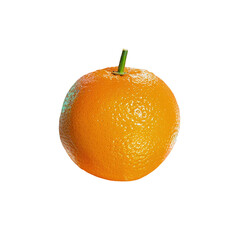 Canvas Print - An orange fruit set against a vibrant backdrop standing out on a clear see through background