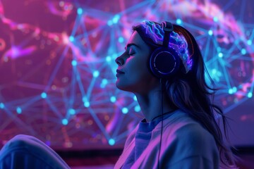 Canvas Print - Sound Techniques for Relaxation and Sleep Health: Employing Electromyography for Circadian Focus and Acoustic Muscle Rhythms to Improve Consciousness and Wellness.