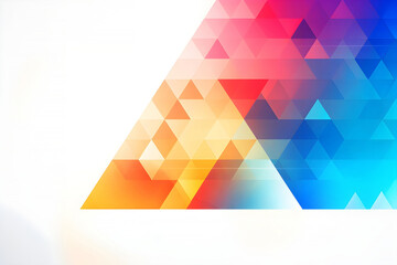 Poster - Vibrant abstract triangle design with colorful geometric patterns