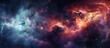 Violet clouds and stars create a colorful galaxy in space