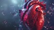© Irina - Human heart medical digital anatomy concept drawing painting art wallpaper background