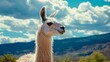 Curious Llama in the Andes Mountains