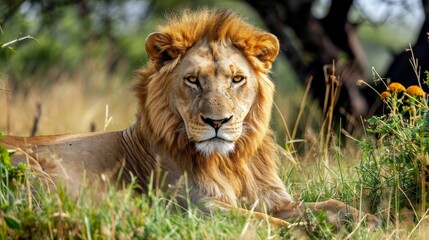 Canvas Print - Majestic Lion in the Wild