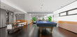 3d render of luxury house interior with fitness space