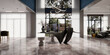 3d render luxury villa home interior