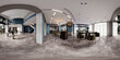 360 degrees virtual reality view of luxury villa house interior