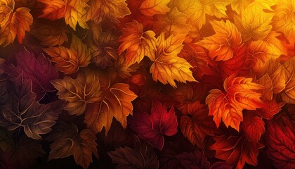 Autumn leaves background. Fall season. Colorful autumn leaves.