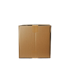 Sticker - A cardboard box stands out against a transparent background