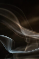 Wall Mural - Smoke abstract on black background