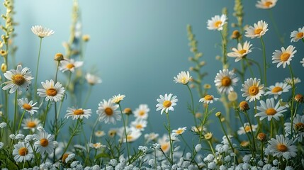 nature daisy white flower green blossom meadow plant yellow summer grass chamomile beauty