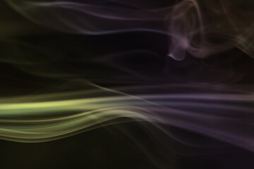 Wall Mural - Smoke abstract on black background