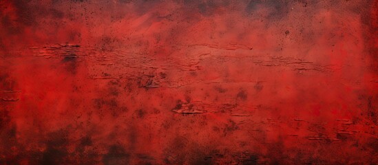 Wall Mural - Close up of a red wall with Wood pattern against a black background