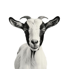 Wall Mural - A lone goat set against a transparent background
