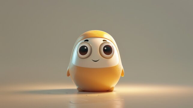 Cute ambassador character rendered in 3D  AI generated illustration