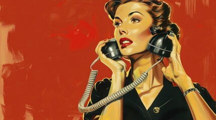 Wall Mural - Concept Of Communication National Receptionists Day