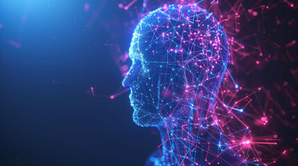 Poster - human nervous system digital virtual hologram 