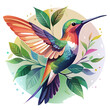 Clipart of watercolor hummingbirds