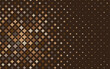 Seamless abstract halftone pattern of four-pointed stars in brown color shades