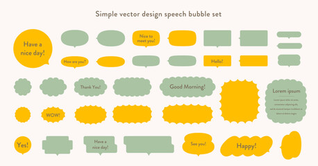 Wall Mural - Simple vector design speech bubble set
