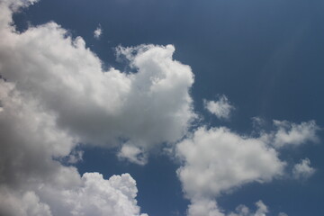 white cloud on blue sky background