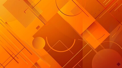 Abstract orange modern geometric background. Generative Ai