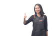 Asian Woman Barista Wearing Opran