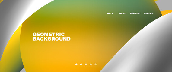 Poster - it is a geometric background with a yellow and green gradient . High quality
