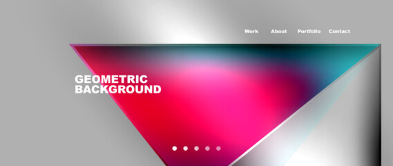 Aufkleber - a geometric background with a red triangle in the middle High quality