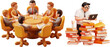 3d cartoon illustration of people in the office