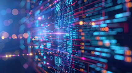 Aufkleber - minimal networking technology background big data connectivity software development