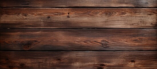 Canvas Print - Closeup of a brown hardwood wall with blurred background