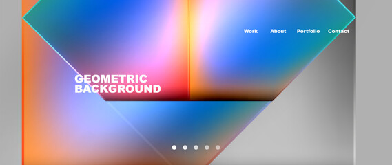 Aufkleber - a colorful geometric background with a triangle in the middle . High quality