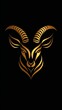 goat 12 (Zodiac) The golden line image of the Rat on a black background can create a feeling of luxury and elegance. The simplicity of the design may make it memorable and easily remembered.