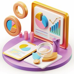 Poster - Application Development and SEO Analysis 3D Ico, AI Generative