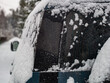 ice and snow on a car