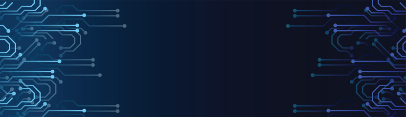 Poster - Futuristic web banner with High-tech technology background.