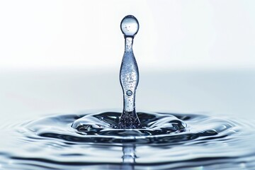 Aufkleber - Generative AI : water drop isolate white background