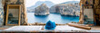 Mediterranean Paradise, Azure Seas and Cliffside Views, Summer Vacation in Greece