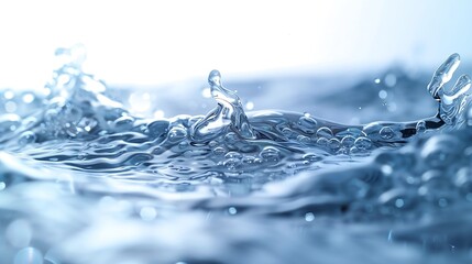 Poster - Generative AI : Splash of water isolated on white background
