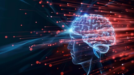 Poster - Generative AI : a persons brain with algorithms inside
