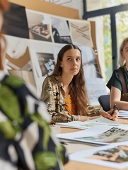 Poster - Generative AI : young designer in a meeting at a Design Agency Studio