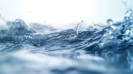 Poster - Generative AI : Splash of water isolated on white background