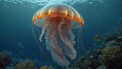 Wall Mural - jellyfish in the sea beautiful look