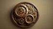Steampunk texture, backgroung with mechanical parts, gear wheels.generative.ai
