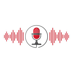 Podcast. Podcasting microphone icon. Format PNG