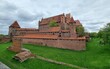 Malbork, a brick castle in Poland