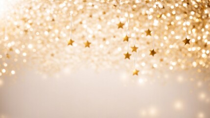 Poster - abstract background golden christmas lights glowing bokeh it is an abstract golden light background 