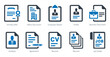 A set of 10 Human Resources icons as joining letter, office document, employee details
