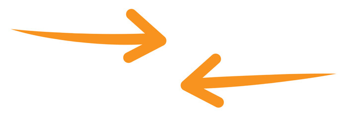 orange arrow icon on a white background