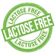 LACTOSE FREE text written on green round stamp sign